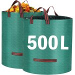 Checarzhn - - no1 - sacs a déchets de jardin robustes de 500 litres, grand sac de jardin avec poignées, ... Checarzhn - - no1 - sacs a déchets de jardin robustes de 500 litres, grand sac de jardin avec poignées, ...
