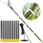 Checarzhn - - no1 - scie a perche extensible pour l'elagage des arbres, scateur manuel a long manche ...
