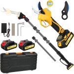 Checarzhn - - no1 - sécateur electrique sans fil avec perche, 50mm secateur telescopique electrique & ... Checarzhn - - no1 - sécateur electrique sans fil avec perche, 50mm secateur telescopique electrique & ...