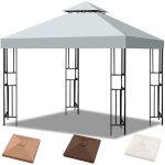 Checarzhn - - no1 - toile de pergola 3x3m impermable - toile de remplacement double couche 300d anti ...
