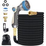 Checarzhn - - no1 - tuyau d'arro flexible, extensible avec 8 modes, pistolet pulvrisateur, adaptateur ...