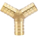 Checarzhn - - no1 - tuyau en laiton barbel, tuyau en laiton y a 3 voies adaptateur de raccord cannel ...