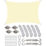 Checarzhn - - no1 - voile d'ombrage - 2 x 3 m - bloque 98 % des rayons uv - pour jardin, véranda - durable ... Checarzhn - - no1 - voile d'ombrage - 2 x 3 m - bloque 98 % des rayons uv - pour jardin, véranda - durable ...