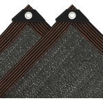 Checarzhn - - no1 - voile d'ombrage rectangulaire, 2 x 5 m, avec ?illets, 90 % protection solaire, noir, ...