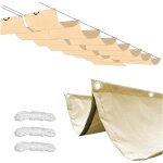 Checarzhn - - no1 - voile d'ombrage rtractable, 1 x 5 m, rglable, enroulable, impermable, protection ...