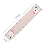 Chemin de table en lin pour nouvel an, couverture de chaise, napperon, dcoration de joyeux nol pour ...