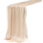 Chemin de table en mousseline de soie froissé a coudre (lot de 2), pour décoration de table de mariage, ... Chemin de table en mousseline de soie froissé a coudre (lot de 2), pour décoration de table de mariage, ...