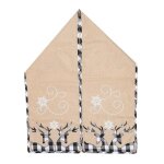 Chemin de table de nol avec motif de flocon de neige d'lan, pour fte d'anniversaire, dcoration de ...