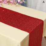 Chemin de table a paillettes, d�coration de mariage, couverture a paillettes brod�es, pour bureau, h�tel, ...