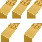Chemin de table en satin dor, long, 12x108 pouces, en soie, pour mariage, dcoration de fte, banquet, ...