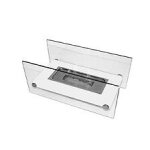Chemine de table  l'thanol en mtal blanc