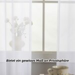 Cheng - lot de 2 rideaux en voile blanc transparent - pour salon - modernes - aérés et doux - filtration ... Cheng - lot de 2 rideaux en voile blanc transparent - pour salon - modernes - aérés et doux - filtration ...