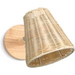 Cheng - applique murale en bambou lampe tressée à la main abat - jour e27 applique murale en rotin vintage ... Cheng - applique murale en bambou lampe tressée à la main abat - jour e27 applique murale en rotin vintage ...