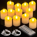 Cheng - bougie chauffe plat led rechargeable, lot de 12 fausse bougies à led votives flamme vacillante ... Cheng - bougie chauffe plat led rechargeable, lot de 12 fausse bougies à led votives flamme vacillante ...