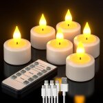 Cheng - bougie chauffe plat led rechargeable, lot de 6 fausse bougies à led flamme vacillante bougie ... Cheng - bougie chauffe plat led rechargeable, lot de 6 fausse bougies à led flamme vacillante bougie ...