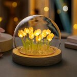 Cheng - forever lampe tulipe romantique jaune pour filles et femmes, décoration de chambre mignonne Cheng - forever lampe tulipe romantique jaune pour filles et femmes, décoration de chambre mignonne