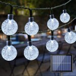 Cheng - guirlande guinguette lumineuse solaire, 20m 100 led cristal boules extérieure et intérieur etanche ... Cheng - guirlande guinguette lumineuse solaire, 20m 100 led cristal boules extérieure et intérieur etanche ...