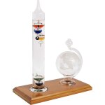 Chenquansarl - 00795a2 lot de 3 thermomtres galileo avec baromtre en verre, baromtre, verre / bois ...