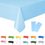 Chenquansarl - 2 pièces nappe bleu clair jetable plastique rectangulaire, nappe anniversaire nappe exterieur ... Chenquansarl - 2 pièces nappe bleu clair jetable plastique rectangulaire, nappe anniversaire nappe exterieur ...