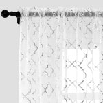 Chenquansarl - lot de 2 rideaux transparents blancs avec passe - tringle a imprimé a carreaux marocains ... Chenquansarl - lot de 2 rideaux transparents blancs avec passe - tringle a imprimé a carreaux marocains ...