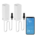 Chenquansarl - lot de 2 thermomtres intelligents - capteur de temprature wifi avec sonde externe - ...