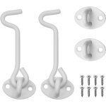 Chenquansarl - 2x crochet et loquet a ?il (4 pouces) - avec vis de montage - serrures robustes pour des ...