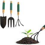Chenquansarl - lot de 3 outils de jardin avec rteau pour ramasser les feuilles, une fourchette pour ...
