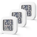 Chenquansarl - 3 pices thermomtre hygromtre interieur mini lcd digital mural pour maison bureau chambre ...