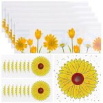 Chenquansarl - 40 pièces mouches piège autocollant de fenêtre, piege a mouche motif de fleurs, attrape ... Chenquansarl - 40 pièces mouches piège autocollant de fenêtre, piege a mouche motif de fleurs, attrape ...