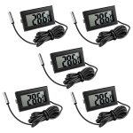 Chenquansarl - 5 pices thermomtre frigo digital, sonde temperature numrique avec ecran lcd, thermomtre ...