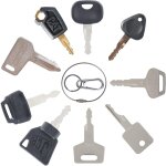 Chenquansarl - lot de 9 clés d'allumage universelles pour pelleteuse, excavatrice, machine, clé pour ... Chenquansarl - lot de 9 clés d'allumage universelles pour pelleteuse, excavatrice, machine, clé pour ...