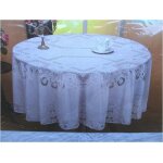 Chenquansarl - amz 180 nappe ronde, en vinyle, anti - taches, blanche, avec motif floral, pour balcon, ...
