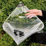 Chenquansarl - bche transparente, 1 x 2 m, impermable avec ?illets, bche en vinyle pvc robuste, rideau ...