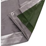 Chenquansarl - bche universelle impermable 3 x 5 m - argente - pp pe 120 g / m2 - anti - moisissure ...