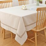 Chenquansarl - beige nappe rectangulaire table cloth 140 x 220 cm coton et lin nappe de jardin exterieur ... Chenquansarl - beige nappe rectangulaire table cloth 140 x 220 cm coton et lin nappe de jardin exterieur ...