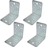 Chenquansarl - c58949 - lot de 4 equerres / plaques d'assemblage 90x90x65x2. 5 mm - a 30 trous - fixation ...