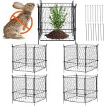 Chenquansarl - cage a plantes contre animaux, lot de 4, grillage de protection pour plantes fleurs lgumes, ...