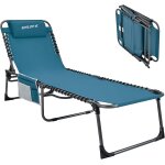 Chenquansarl - cha longue inclinable pliable de jardin bain de soleil pliants 190x59x37cm avec oreiller ...
