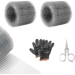 Chenquansarl - grillage anti rongeur 2 rouleaux livr avec gants et c aux, maille fine en galvanis 10cm ...
