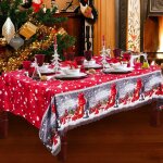 Chenquansarl - nappe de noël, 180 x 150 cm nappes noël rectangulaire couverture table noel rouge a manger, ... Chenquansarl - nappe de noël, 180 x 150 cm nappes noël rectangulaire couverture table noel rouge a manger, ...