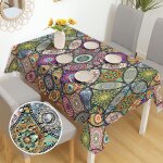 Chenquansarl - nappe rectangulaire anti tache, nappe de table enduite nappe boho 110x140, nappe exterieur ... Chenquansarl - nappe rectangulaire anti tache, nappe de table enduite nappe boho 110x140, nappe exterieur ...