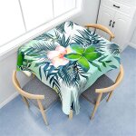 Chenquansarl - nappe de table carrée, motif feuilles de plantes nappes imperméables anti tache infroissable ... Chenquansarl - nappe de table carrée, motif feuilles de plantes nappes imperméables anti tache infroissable ...
