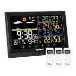Chenquansarl - station mto sans fil avec 3 capteurs extrieurs - thermomtre numrique lcd - rcc - ...