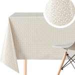 Chenquansarl - toile cirée rectangulaire 300x140cm, crème beige, jardin nappe plastique en pvc essuyable, ... Chenquansarl - toile cirée rectangulaire 300x140cm, crème beige, jardin nappe plastique en pvc essuyable, ...