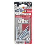 Cheville auto - taraudeuse tête fraisée vix red head - 50 mm x 4, 5 mm - vendu par 10 Cheville auto - taraudeuse tête fraisée vix red head - 50 mm x 4, 5 mm - vendu par 10