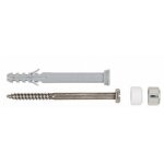 Cheville pour fixation wc au sol fischer - 2 chevilles + 2 vis laiton + 2 capuchons dor�s + 2 blancs ...