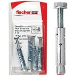 Cheville multifonction avec vis hexagonale - fischer - lot de 4 pièces - fixation lourde - acier Cheville multifonction avec vis hexagonale - fischer - lot de 4 pièces - fixation lourde - acier