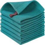 Chiffons de nettoyage absorbants pour la cuisine, lot de 6 torchons(34 * 34cm bleu - vert)