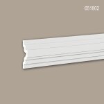 Cimaise dcorative murale profhome 651802 ¿ moulure en polystyrne blanc 2 m, style moderne ¿ frise ...