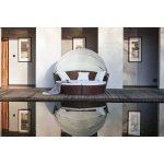 Circo : salon de jardin modulable 4 / 6 pers en r�sine tress�e poly rotin marron